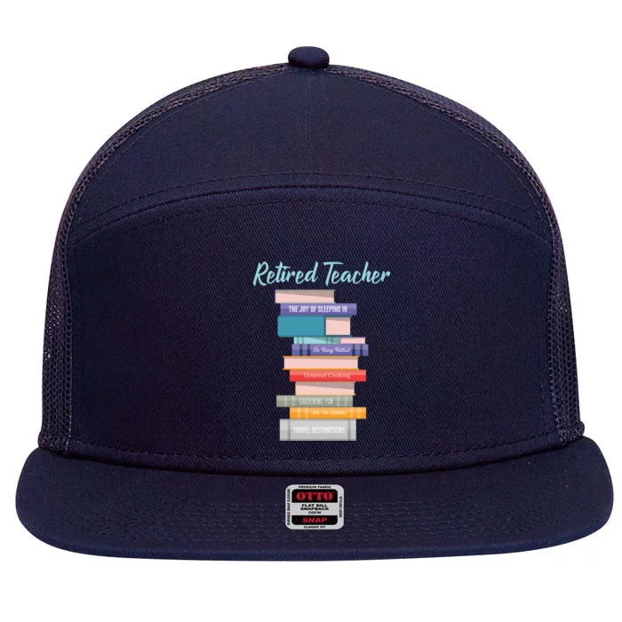 Retired Teacher 7 Panel Mesh Trucker Snapback Hat