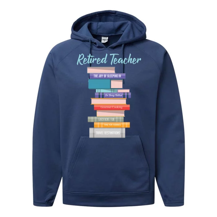 Retired Teacher Performance Fleece Hoodie