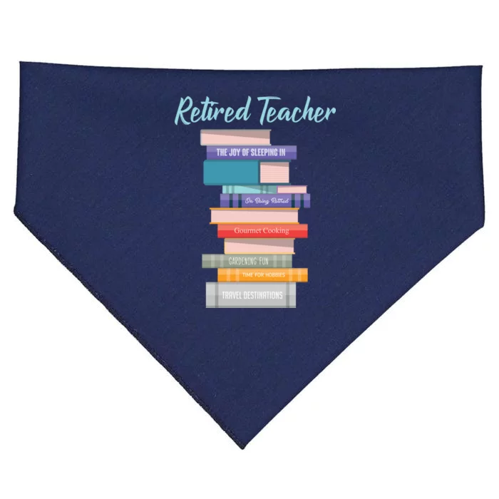 Retired Teacher USA-Made Doggie Bandana