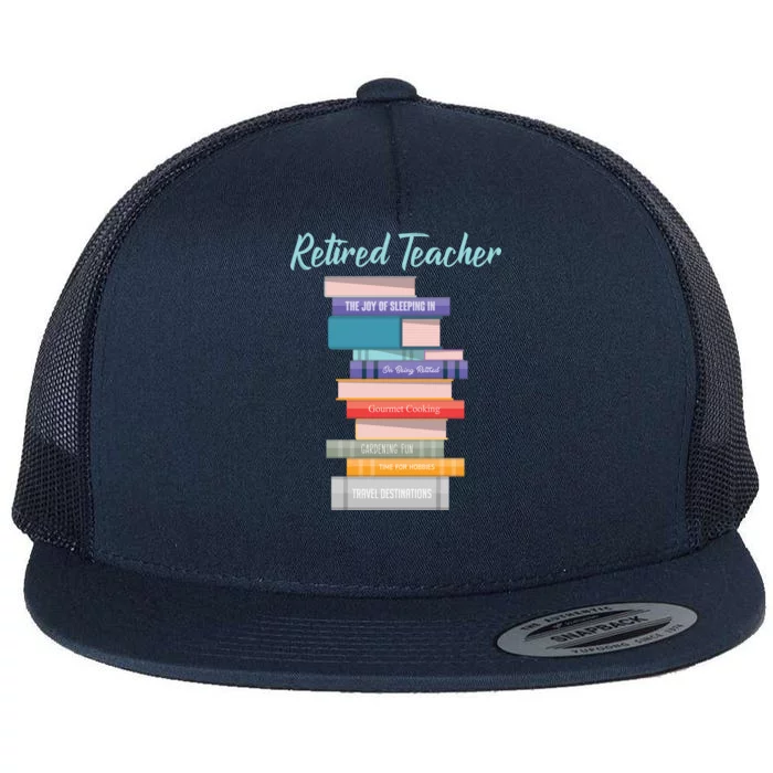 Retired Teacher Flat Bill Trucker Hat