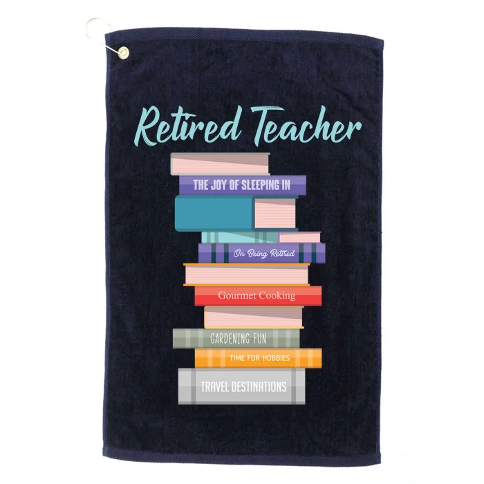 Retired Teacher Platinum Collection Golf Towel