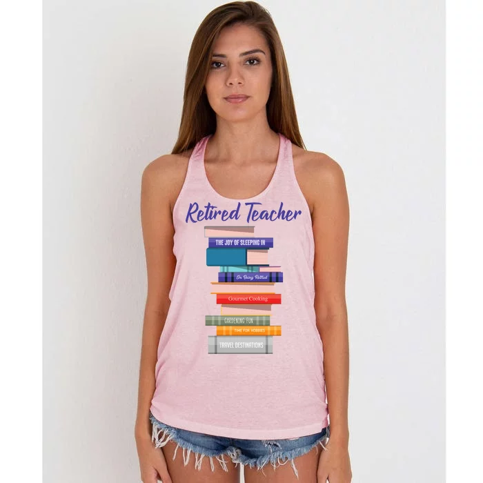 Retired Teacher Women's Knotted Racerback Tank