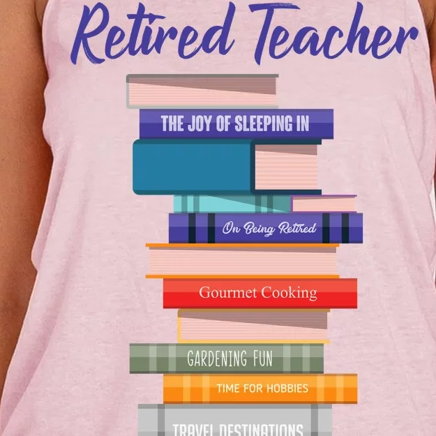 Retired Teacher Women's Knotted Racerback Tank