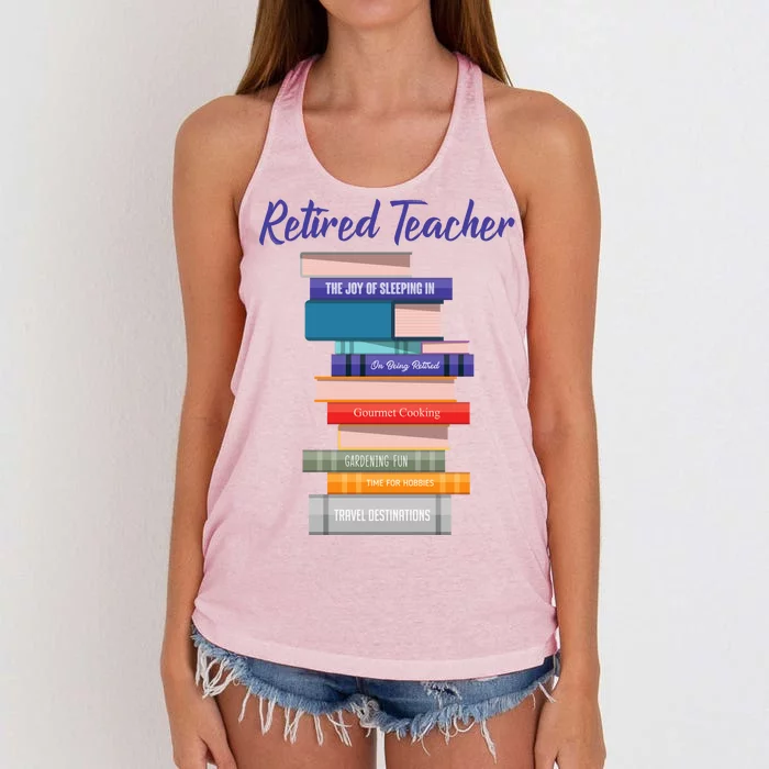 Retired Teacher Women's Knotted Racerback Tank