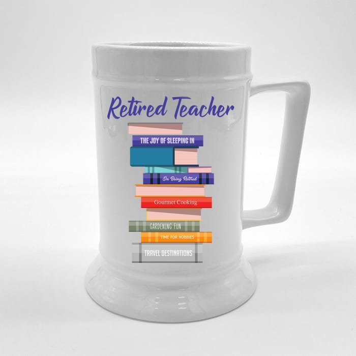 Retired Teacher Front & Back Beer Stein