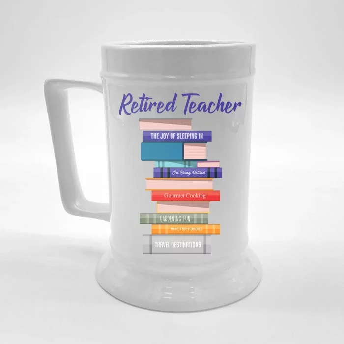 Retired Teacher Front & Back Beer Stein