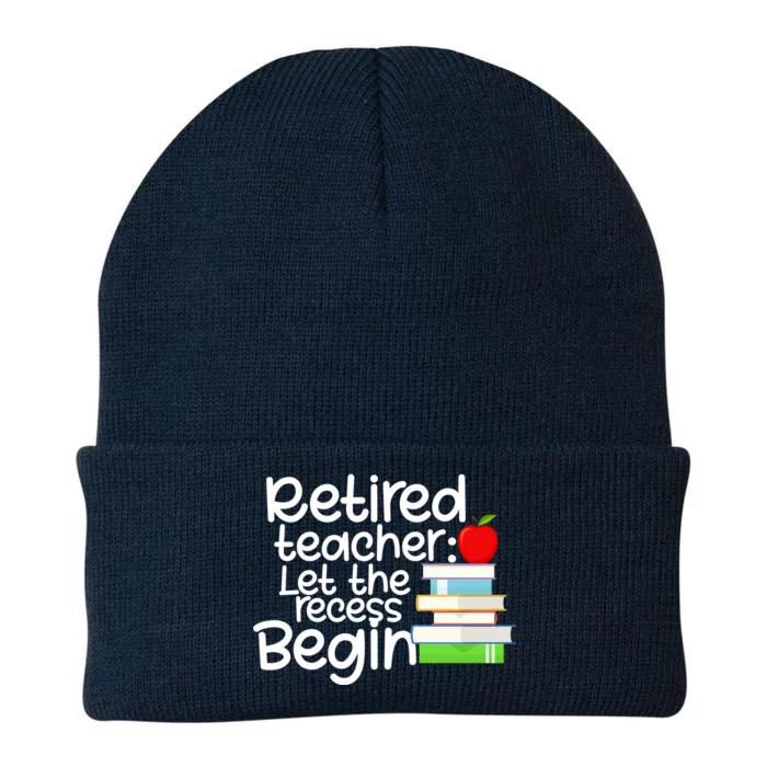 Retired Teacher Let The Recess Begin Knit Cap Winter Beanie