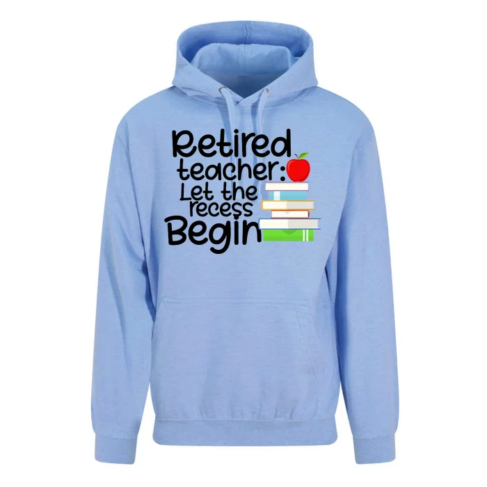 Retired Teacher Let The Recess Begin Unisex Surf Hoodie