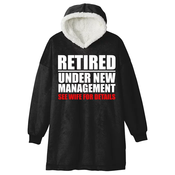 Retired Under New Management Hooded Wearable Blanket