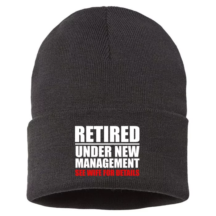 Retired Under New Management Sustainable Knit Beanie