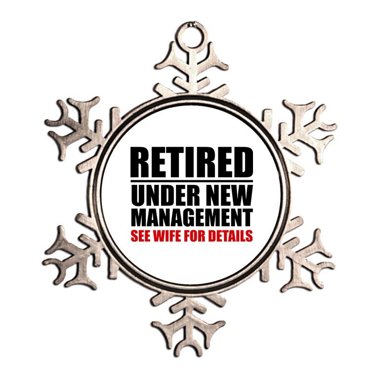 Retired Under New Management Metallic Star Ornament