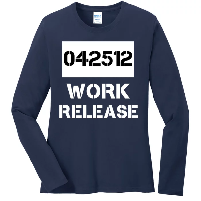 Retirement Date Work Release Jail Prison Personalize Ladies Long Sleeve Shirt