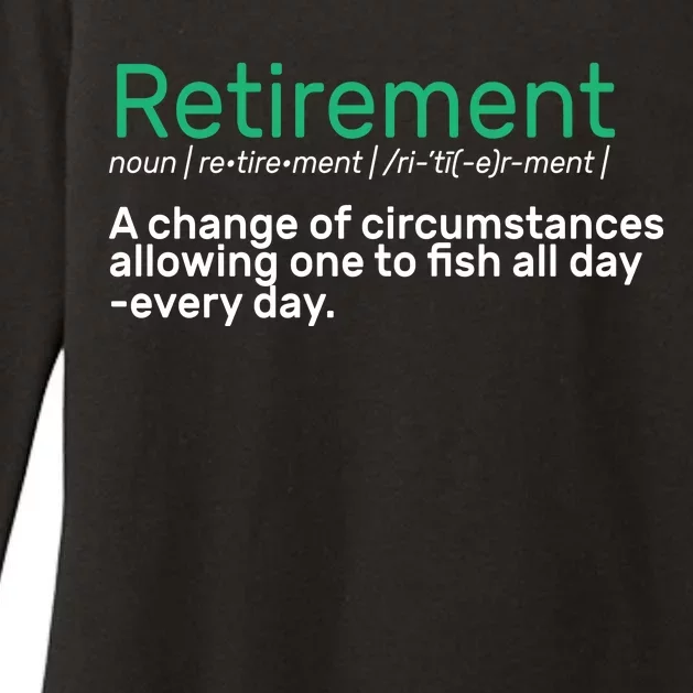 Retirement Fishing Definition Womens CVC Long Sleeve Shirt