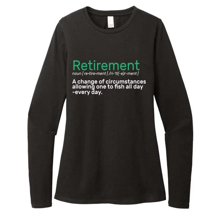 Retirement Fishing Definition Womens CVC Long Sleeve Shirt