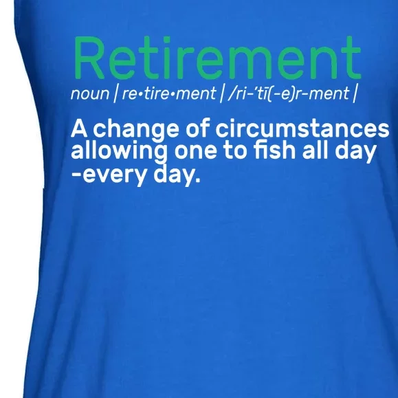 Retirement Fishing Definition Ladies Essential Flowy Tank