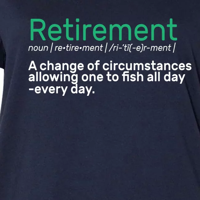 Retirement Fishing Definition Women's V-Neck Plus Size T-Shirt