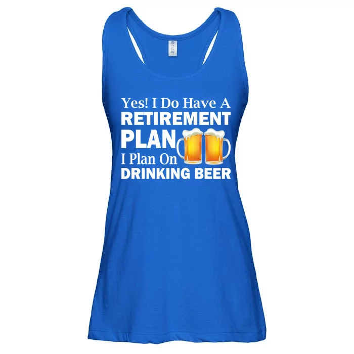 Retirement Plan Drinking Beer Ladies Essential Flowy Tank