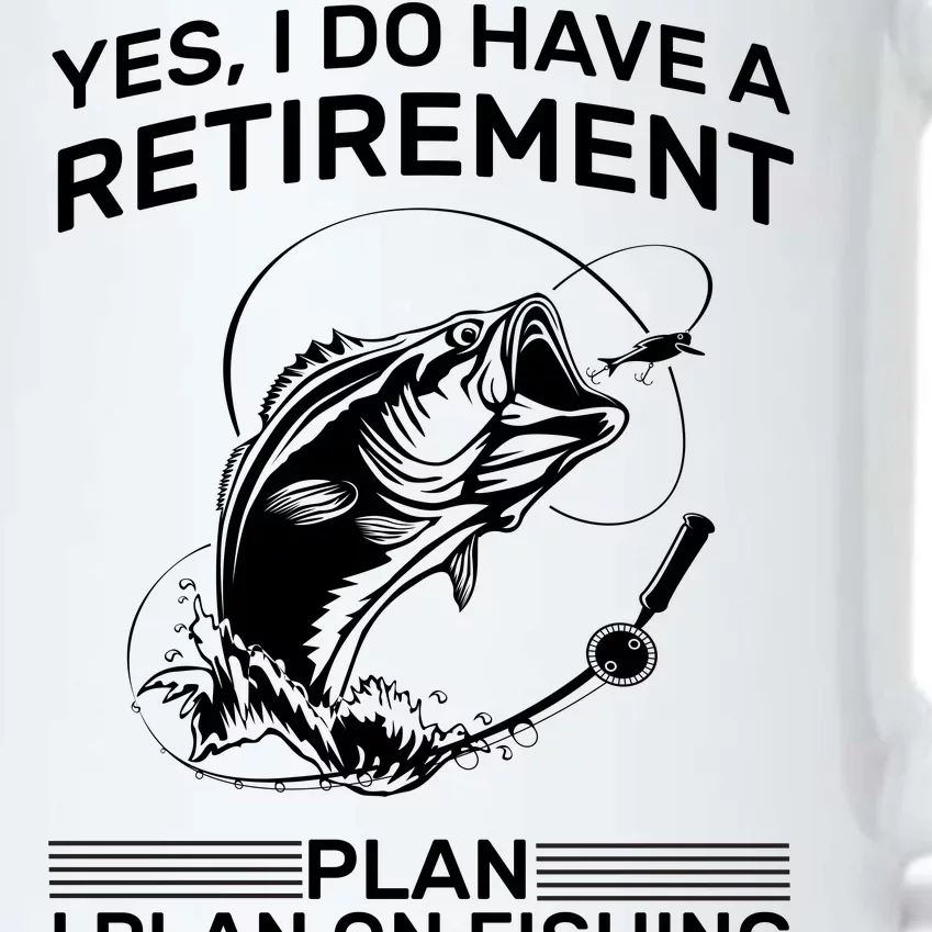 Retirement Plan Fishing Black Color Changing Mug