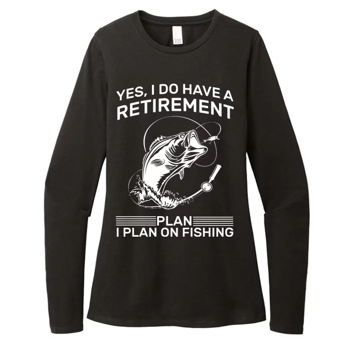 Retirement Plan Fishing Womens CVC Long Sleeve Shirt