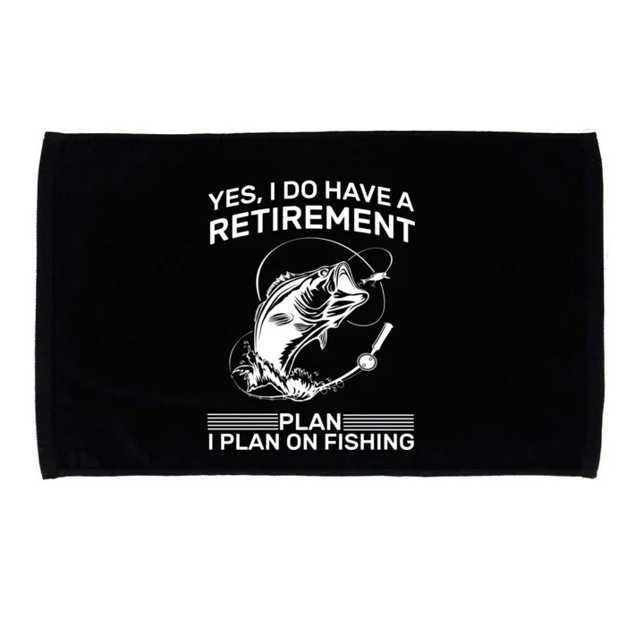 Retirement Plan Fishing Microfiber Hand Towel