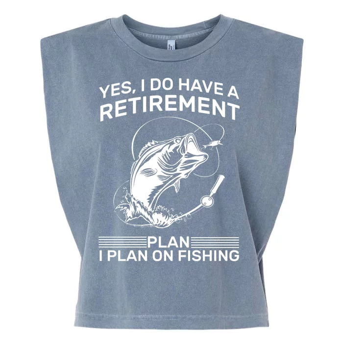 Retirement Plan Fishing Garment-Dyed Women's Muscle Tee