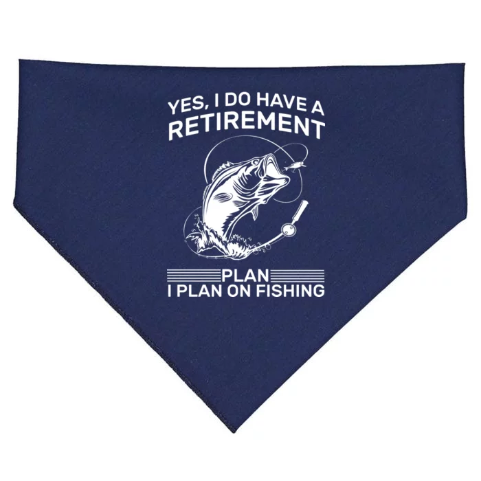 Retirement Plan Fishing USA-Made Doggie Bandana