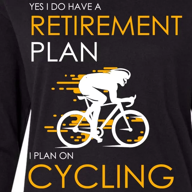 Retirement Plan On Cycling Womens Cotton Relaxed Long Sleeve T-Shirt