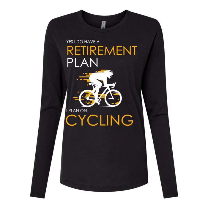 Retirement Plan On Cycling Womens Cotton Relaxed Long Sleeve T-Shirt