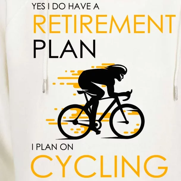 Retirement Plan On Cycling Womens Funnel Neck Pullover Hood