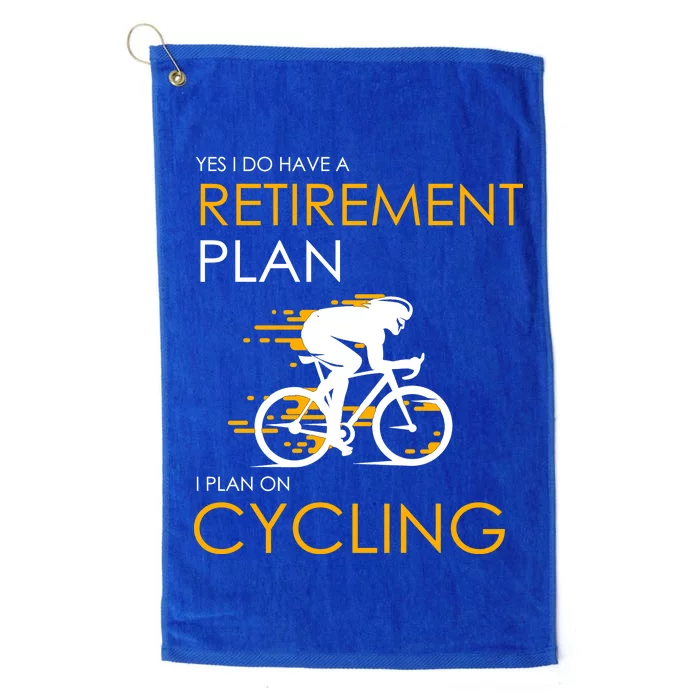 Retirement Plan On Cycling Platinum Collection Golf Towel