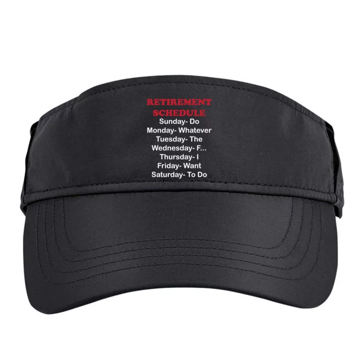 Retirement Schedule Adult Drive Performance Visor