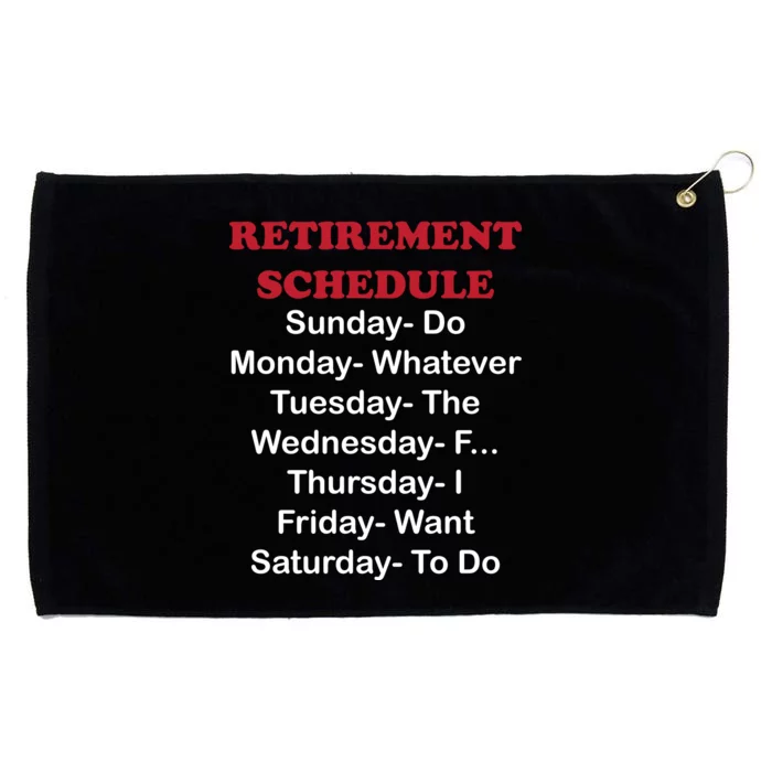 Retirement Schedule Grommeted Golf Towel