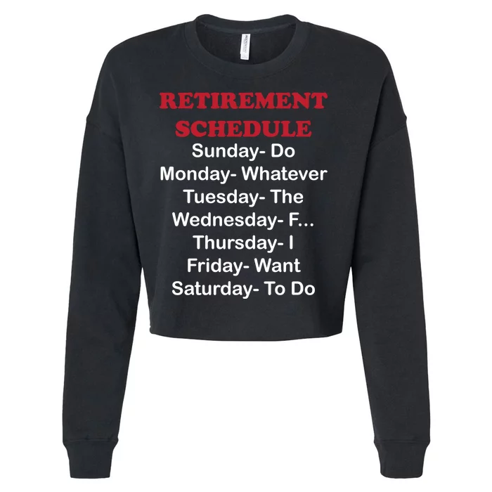 Retirement Schedule Cropped Pullover Crew