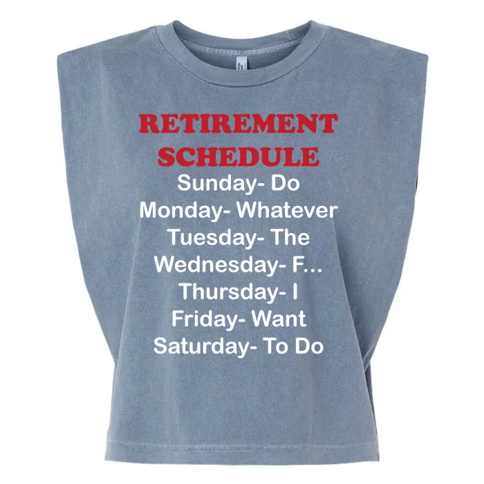 Retirement Schedule Garment-Dyed Women's Muscle Tee