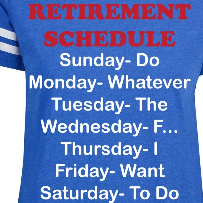 Retirement Schedule Enza Ladies Jersey Football T-Shirt