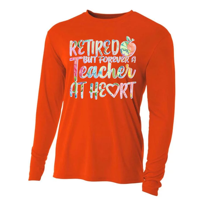 Retried But Forever A Teacher At Heart Cooling Performance Long Sleeve Crew