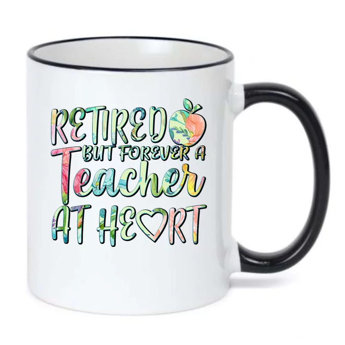 Retried But Forever A Teacher At Heart Black Color Changing Mug