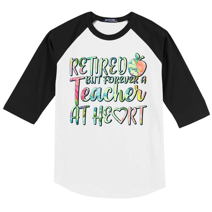 Retried But Forever A Teacher At Heart Baseball Sleeve Shirt