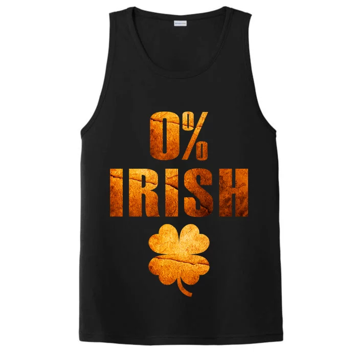 Retro 0% Irish Clover St Patrack's Day Performance Tank