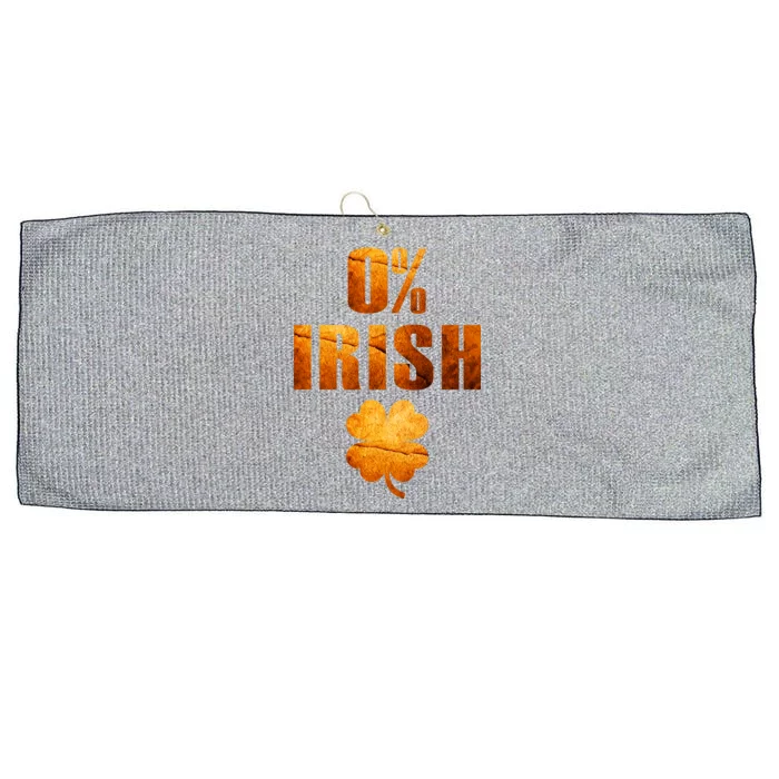 Retro 0% Irish Clover St Patrack's Day Large Microfiber Waffle Golf Towel