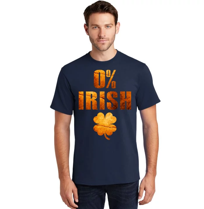 Retro 0% Irish Clover St Patrack's Day Tall T-Shirt