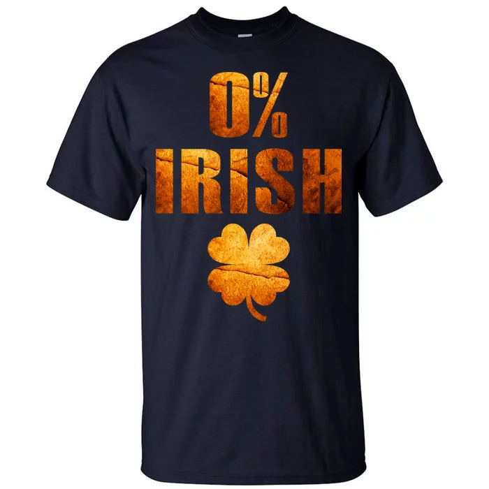 Retro 0% Irish Clover St Patrack's Day Tall T-Shirt