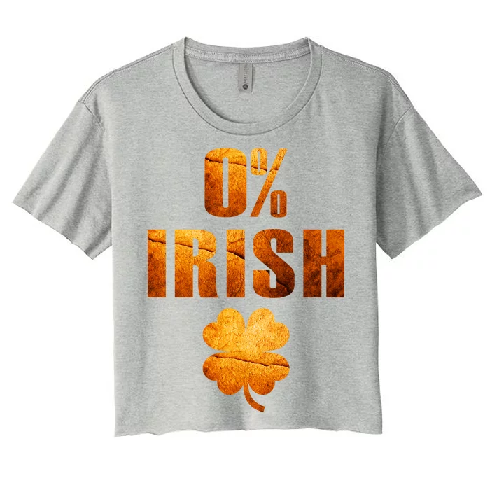 Retro 0% Irish Clover St Patrack's Day Women's Crop Top Tee