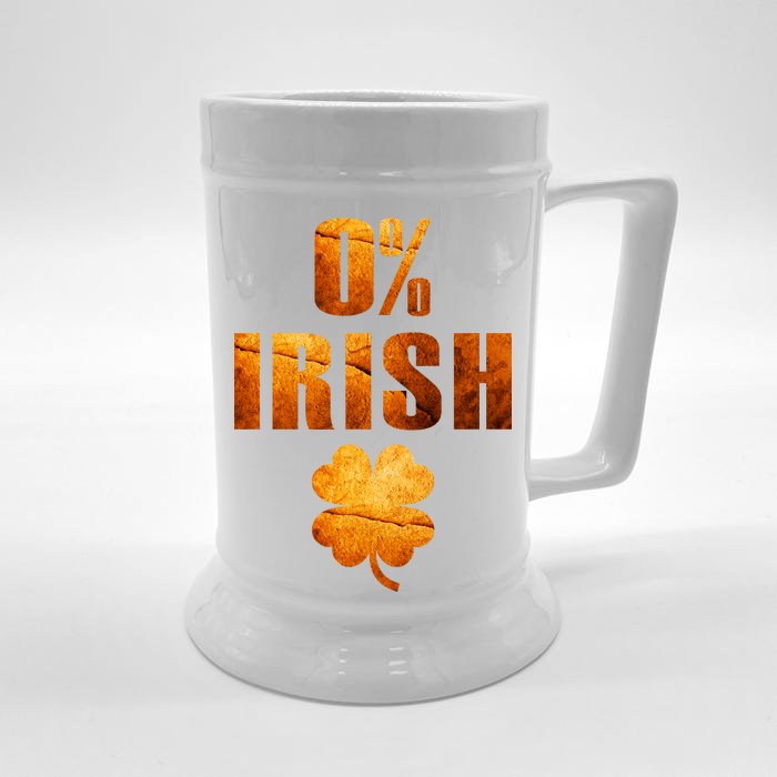 Retro 0% Irish Clover St Patrack's Day Front & Back Beer Stein