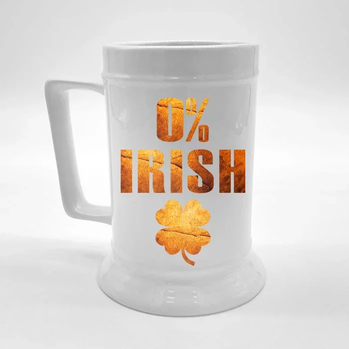 Retro 0% Irish Clover St Patrack's Day Front & Back Beer Stein