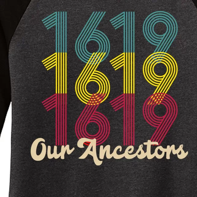 Retro 1619 Our Ancestors Women's Tri-Blend 3/4-Sleeve Raglan Shirt