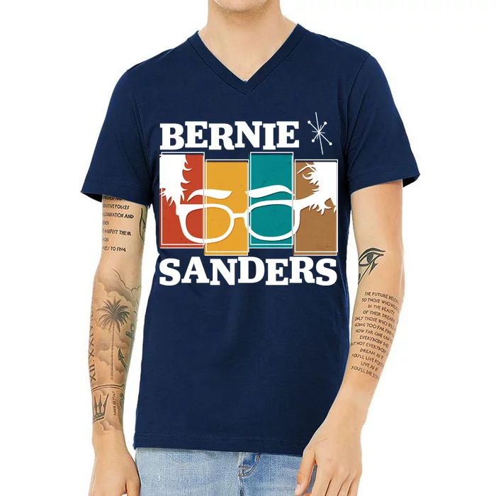 Retro 50's Bernie Sanders Logo V-Neck T-Shirt