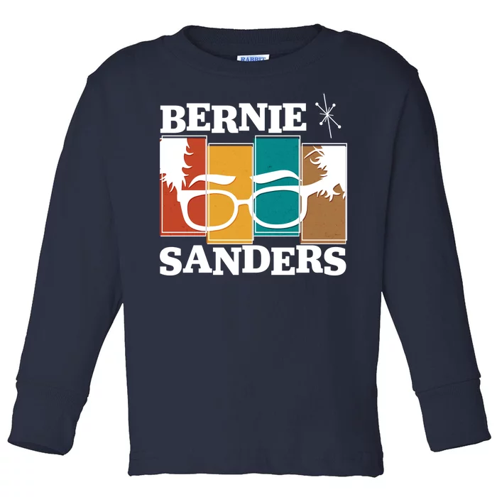 Retro 50's Bernie Sanders Logo Toddler Long Sleeve Shirt