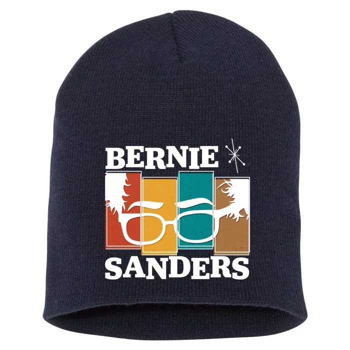 Retro 50's Bernie Sanders Logo Short Acrylic Beanie