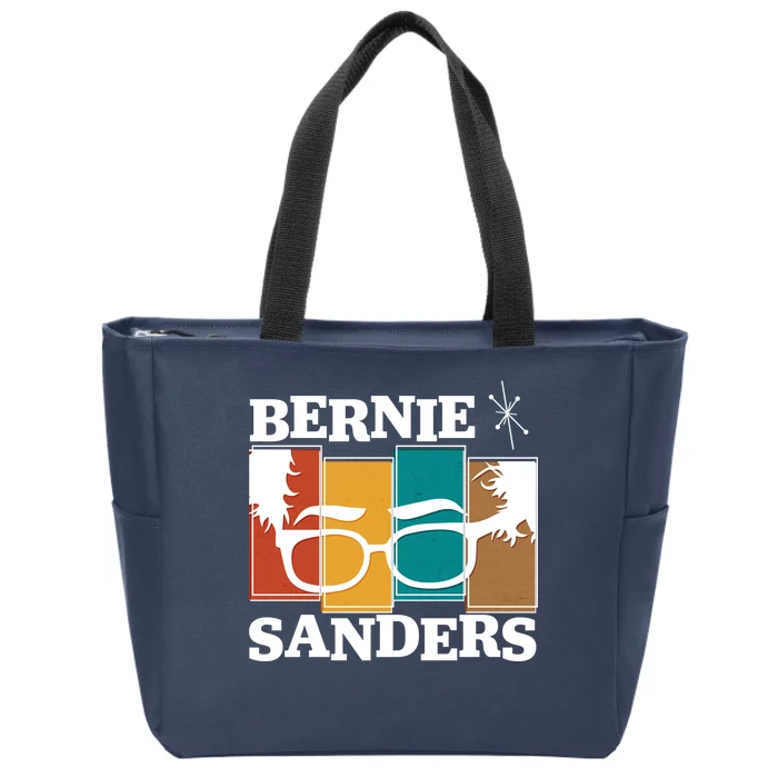 Retro 50's Bernie Sanders Logo Zip Tote Bag